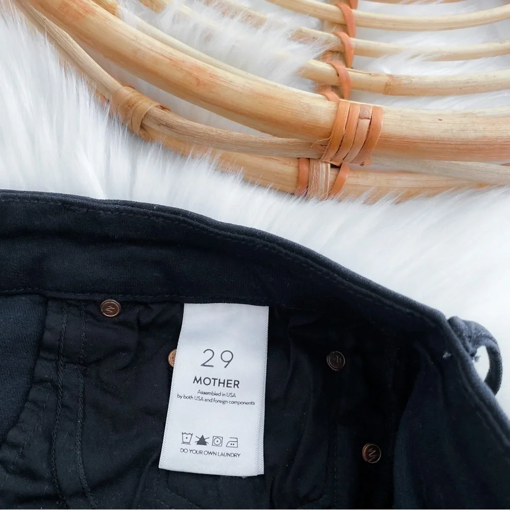 Mother Denim The Looker Ankle Fray Jeans  Guilty As Sin Distressed Ripped 29 - Picture 10 of 16